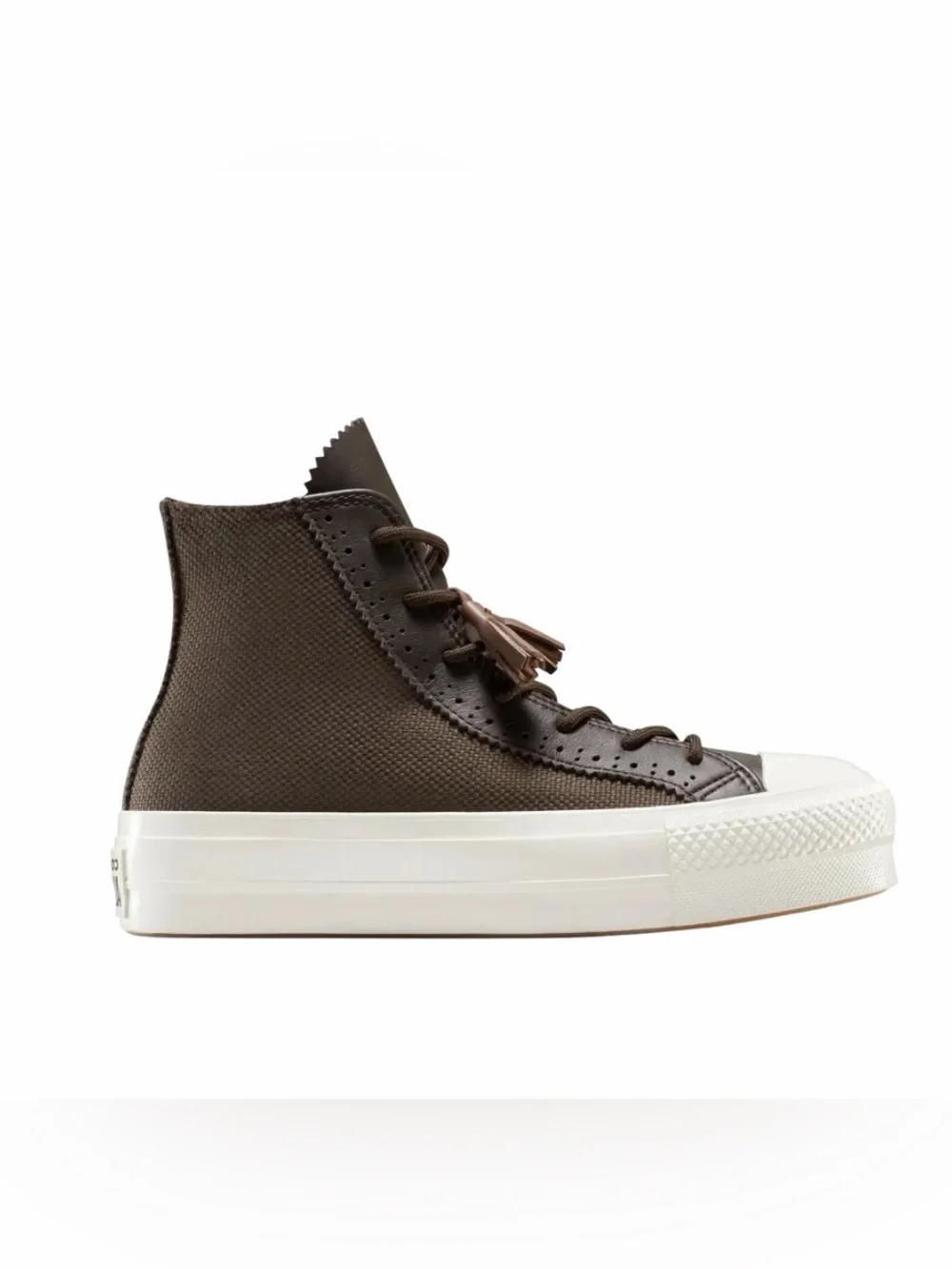 Converse Chuck Taylor All Star Lift Platform High Top Tassels Brown NWOB SZ 8
